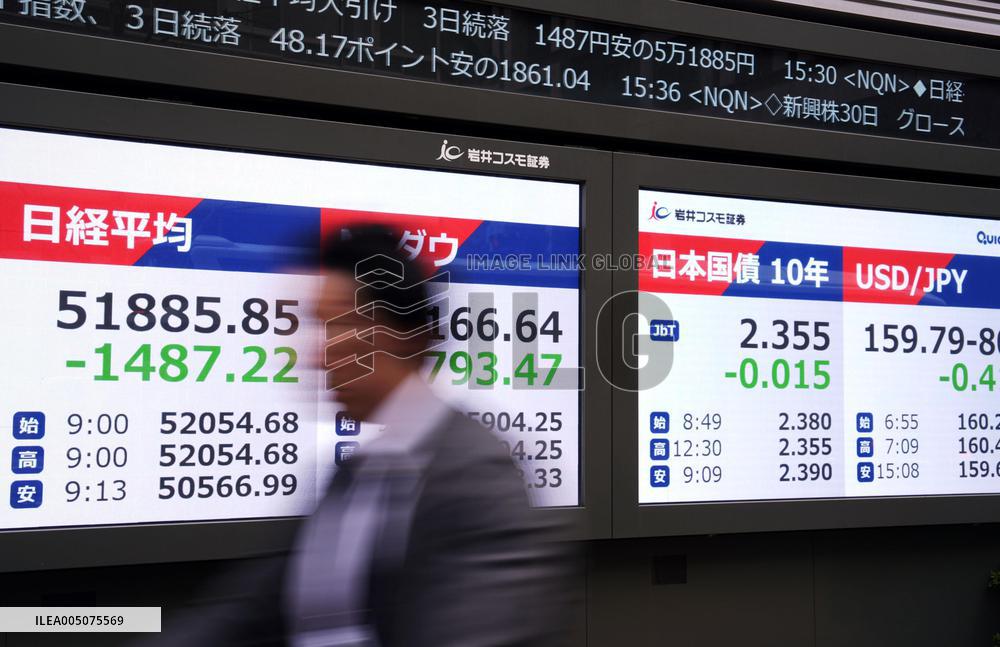 Tokyo stocks tumble