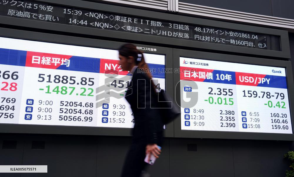 Tokyo stocks tumble