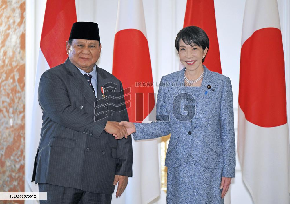 Japanese PM Takaichi and Indonesian President Prabowo