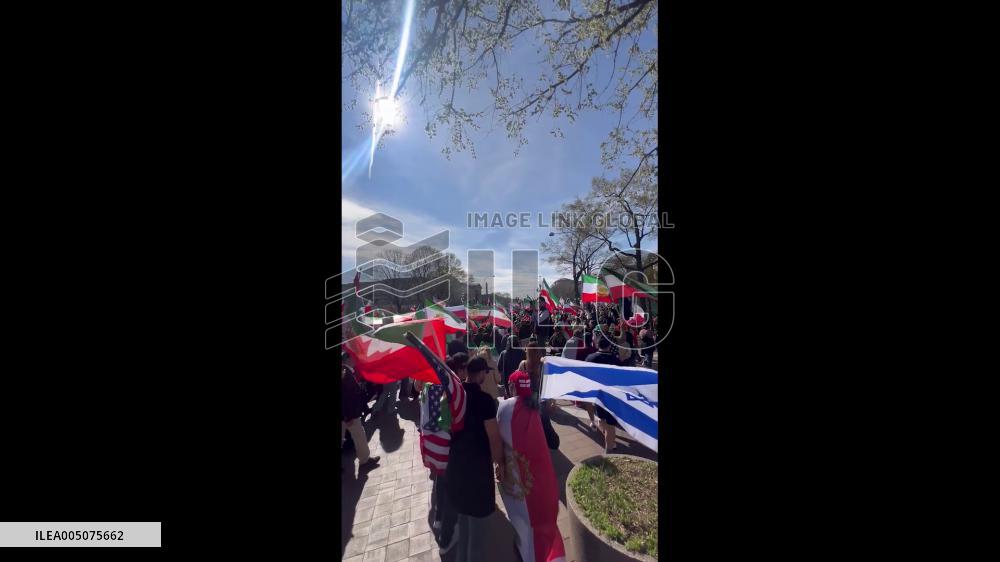 US: Thousands Rally in Washington, D.C. in Support of Iran War