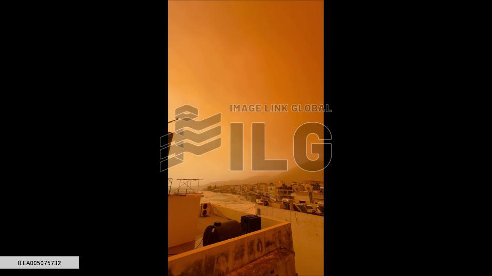 Greece: Saharan Dust Storm Turns Skies Red Over Crete 3