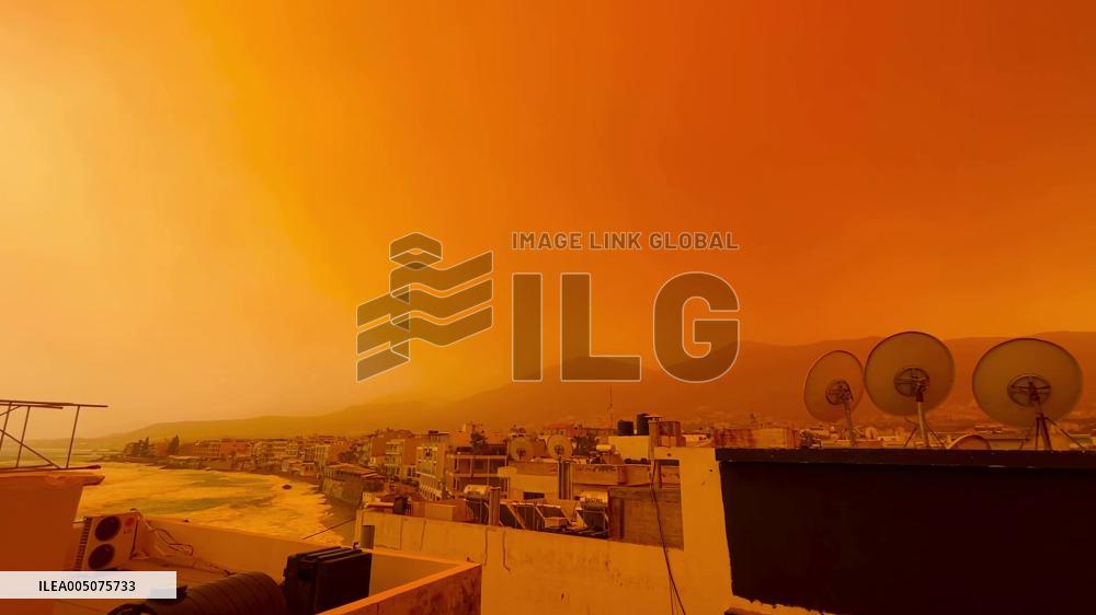 Greece: Saharan Dust Storm Turns Skies Red Over Crete 2