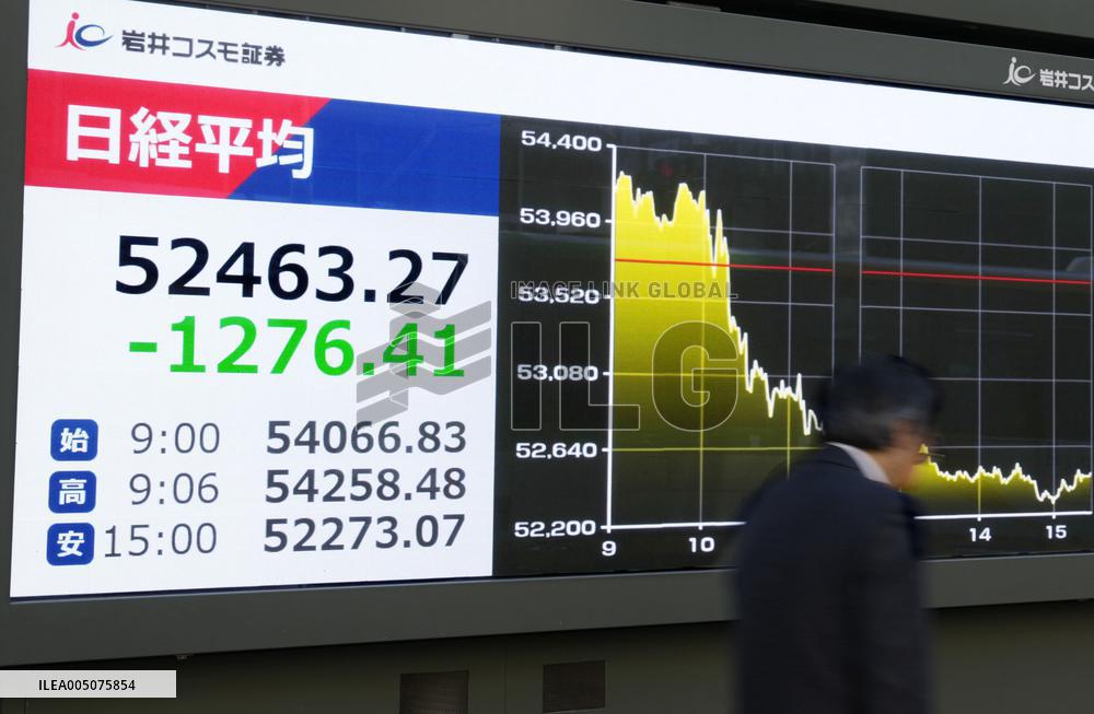 Tokyo stocks plunge