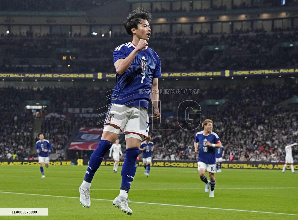 Football: Friendly between Japan vs. England