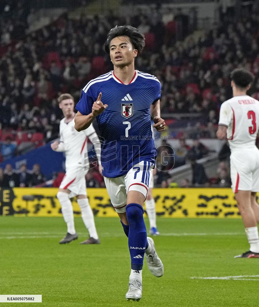 Football: Friendly between Japan vs. England