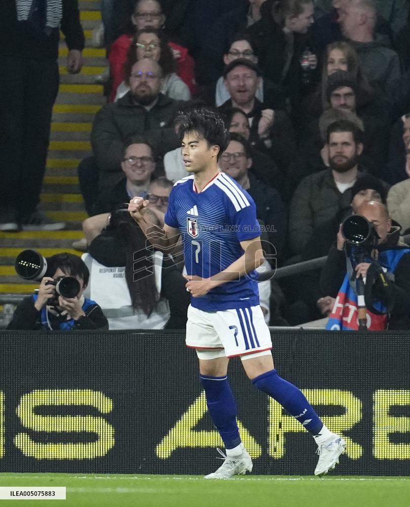 Football: Friendly between Japan vs. England