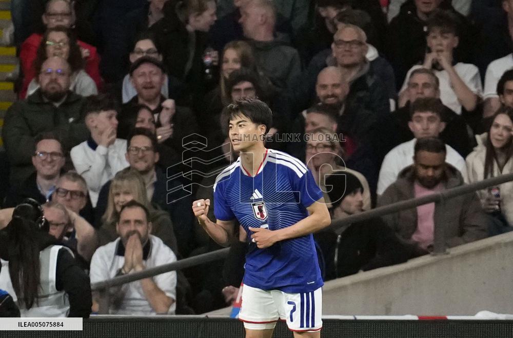 Football: Friendly between Japan vs. England