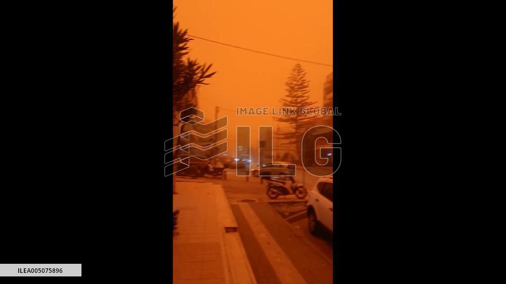 Greece: Saharan Dust Storm Turns Skies Red Over Crete 6
