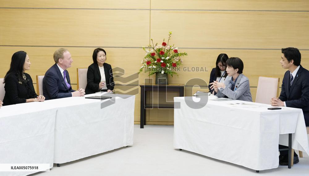 Japan PM Takaichi meets Microsoft President Smith
