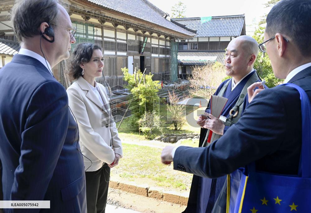 EU commissioner visits quake-hit Wajima in central Japan