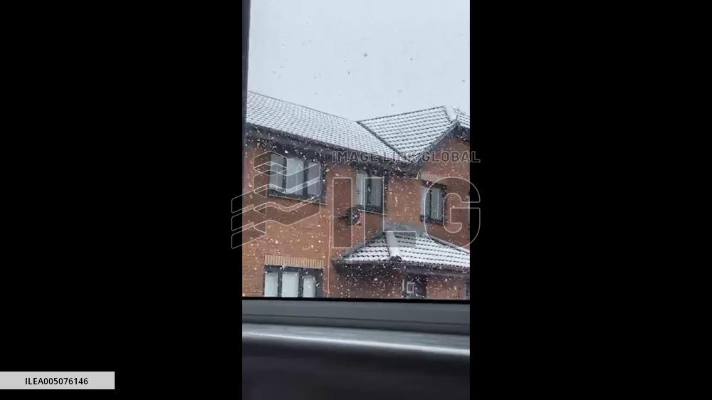 UK: Easter Snow Falls Across Scotland Following Storm Dave