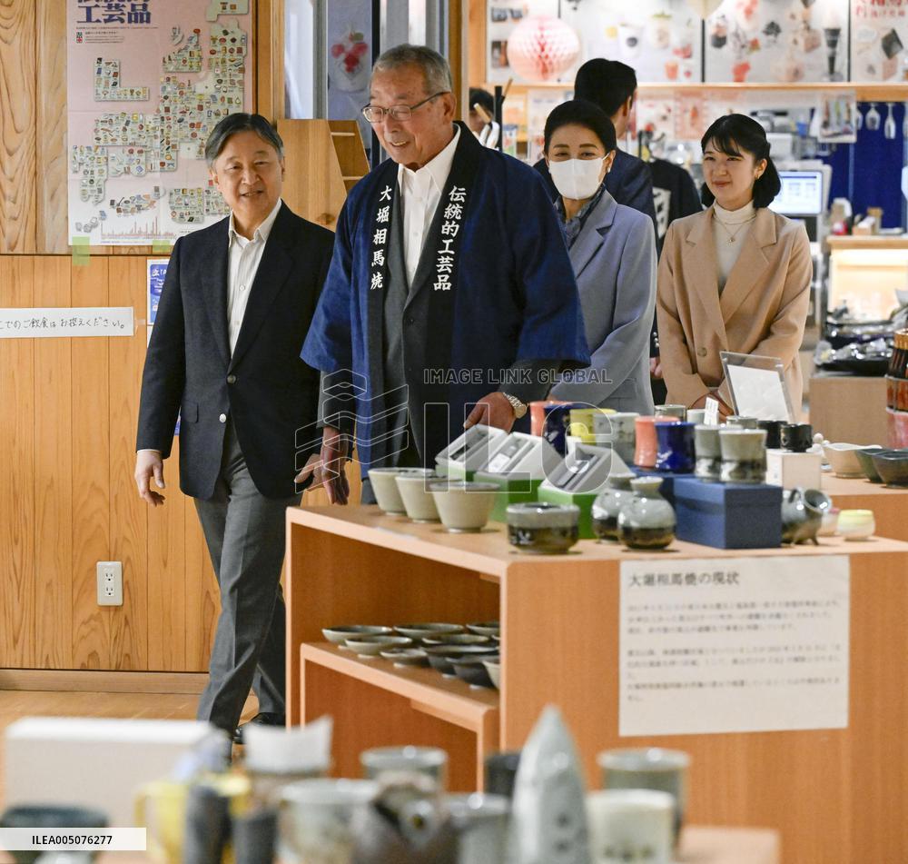 CORRECTED: Japan imperial family's trip to Fukushima