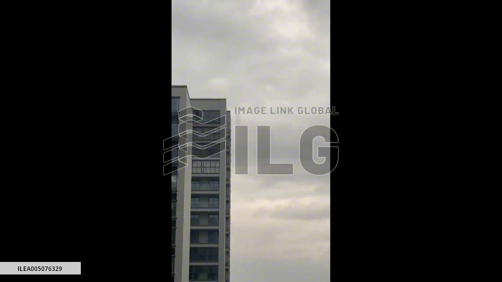 China: Mysterious Dragon-Shaped Dark Object Twisting in the Sky in Zhejiang