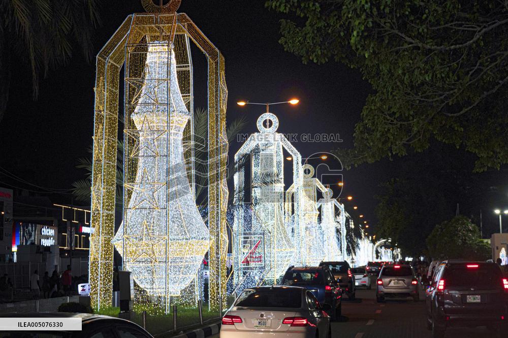 Christmas illuminations in Lagos