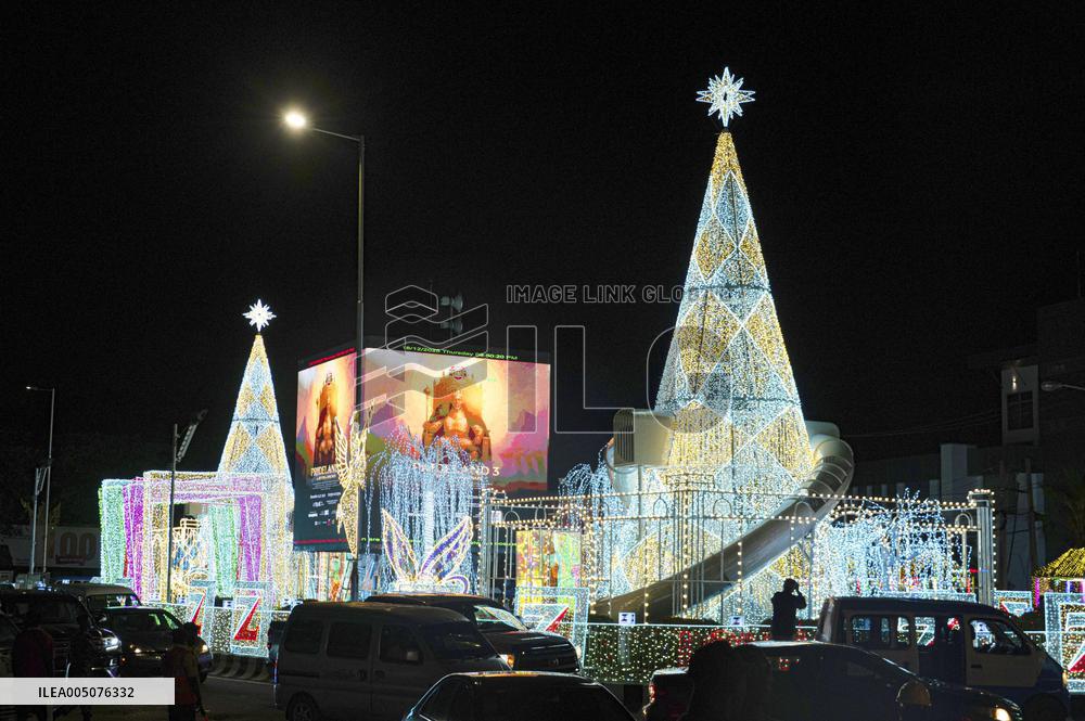Christmas illuminations in Lagos