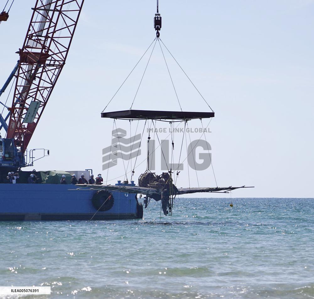 Japanese World War II fighter salvaged from sea