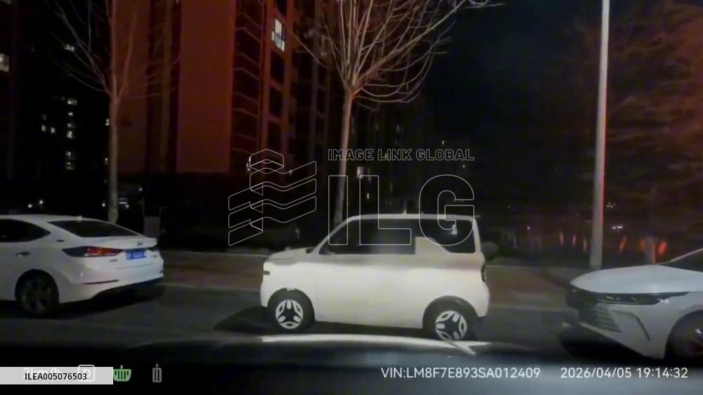 China: Elderly Man Drives Burning Tractor Through Night Roads in Shanxi