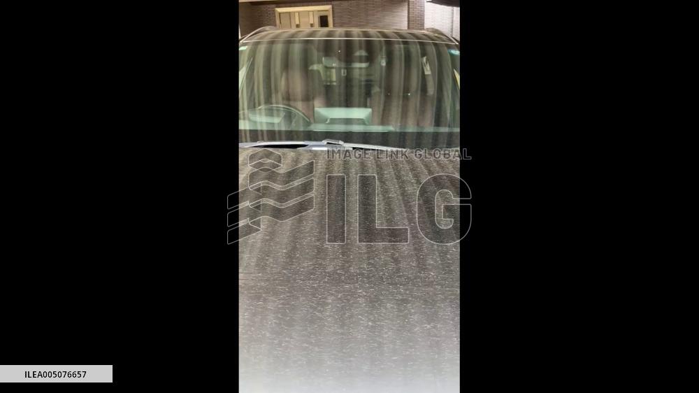 Japan: Volcanic Ash Blankets Vehicles in Kagoshima Following Eruptions at Sakurajima