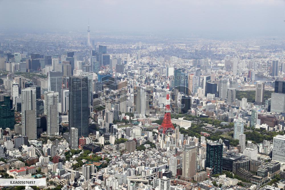 View of central Tokyo