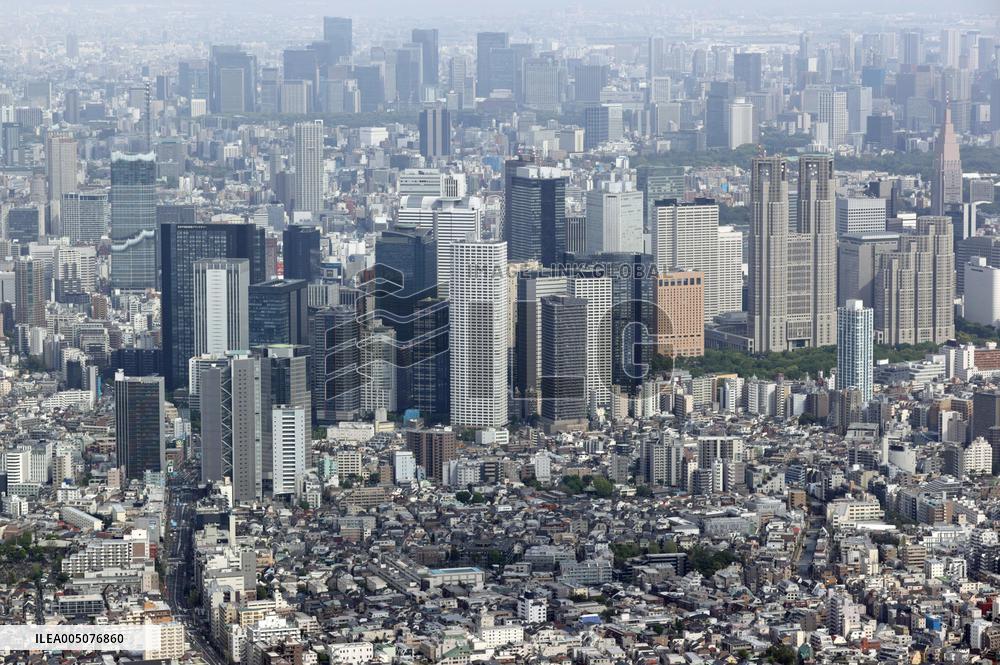 View of central Tokyo