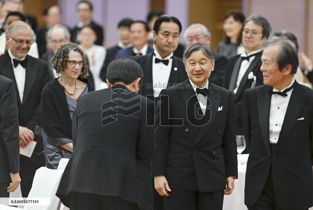 Japan Emperor Naruhito at party