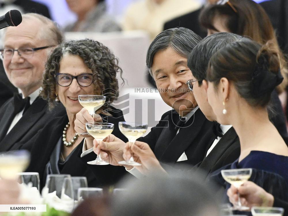 Japan Emperor Naruhito at party