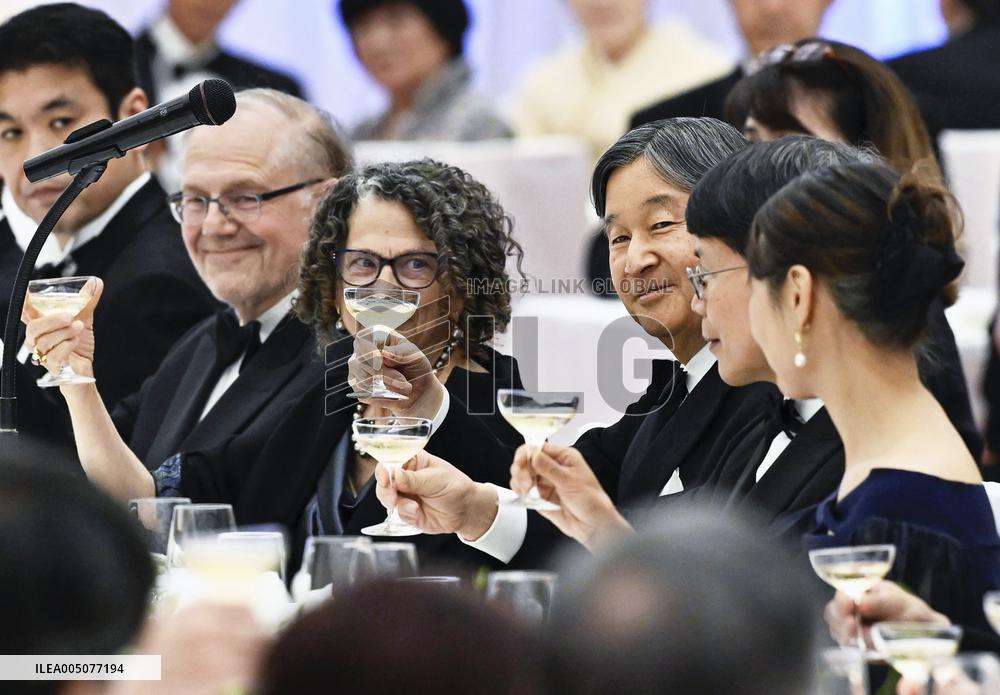 Japan Emperor Naruhito at party