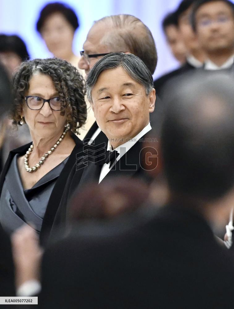 Japan Emperor Naruhito at party
