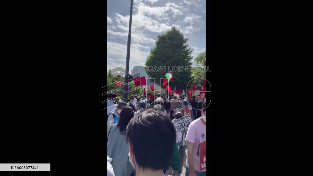 Japan: Tens of Thousands Rally Outside National Diet Building Against War and Constitutional Revision 2