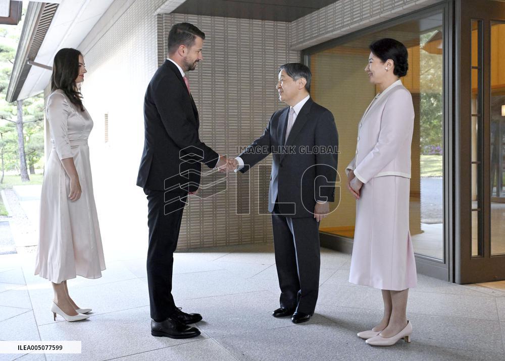 Japan emperor, empress meet with Montenegrin president