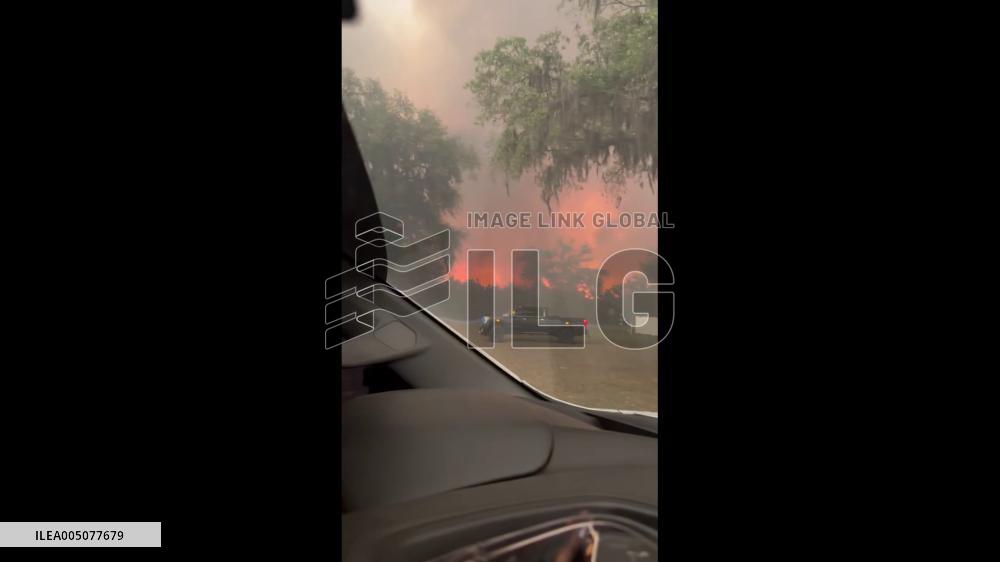 US: Wildfire Destroys Homes in Brantley County, Georgia, Mandatory Evacuations Ordered