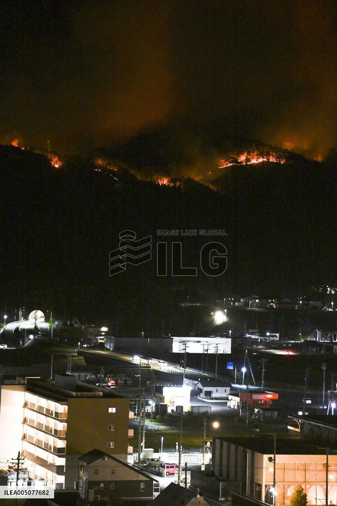 Wildfires in northeastern Japan
