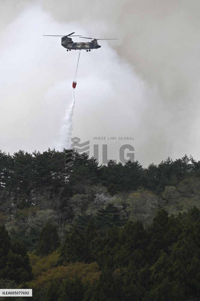 Wildfires in northeastern Japan