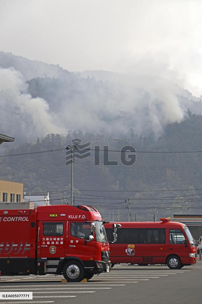 Wildfires in northeastern Japan