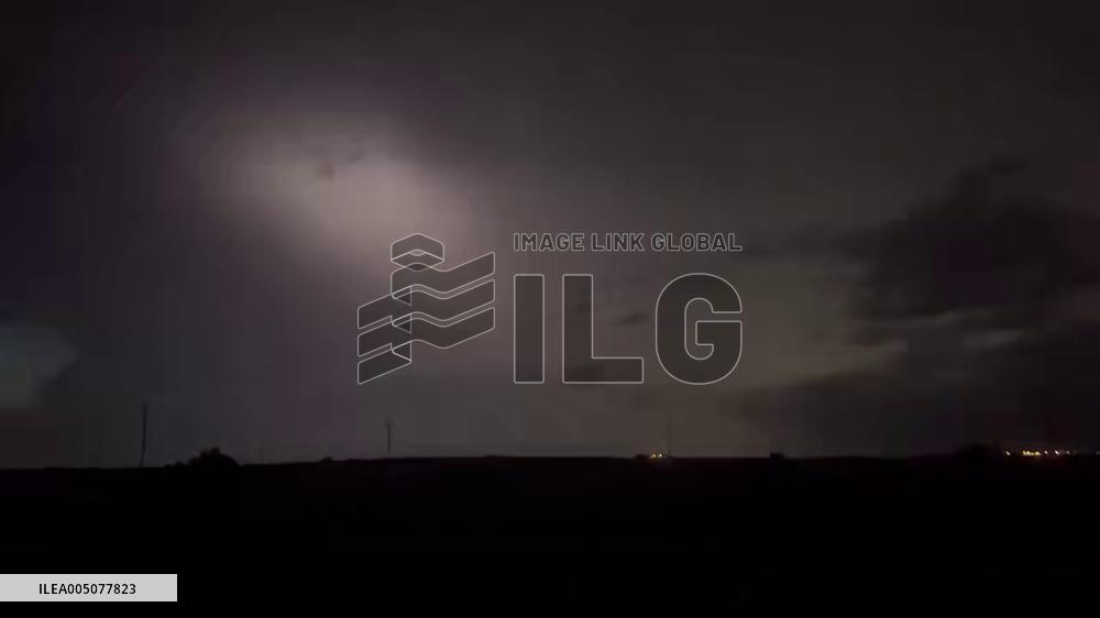 US: Lightning Flashes Over Enid as Tornado-Producing Storms Sweep Through Oklahoma 3