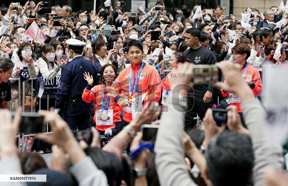 Parade by Olympic, Paralympic athletes