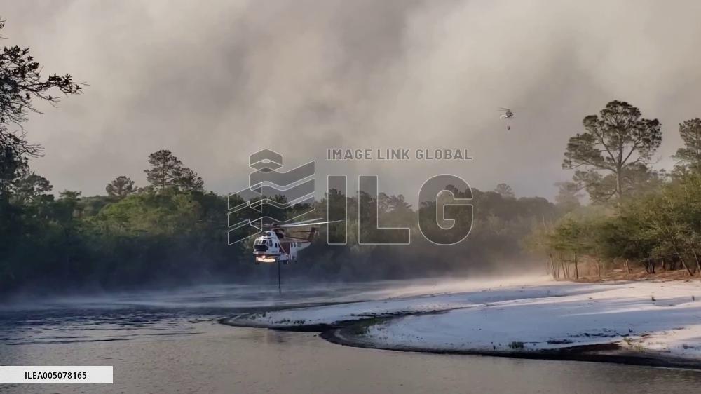 US: Georgia’s Highway 82 Fire Continues to Grow Across Brantley County