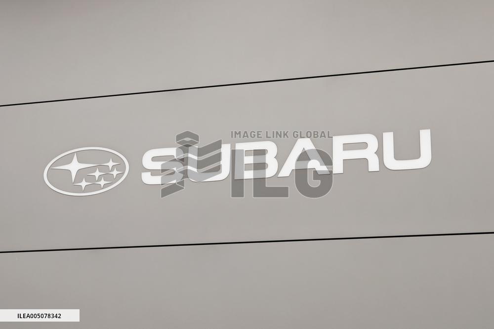 SUBARU logo and signboard