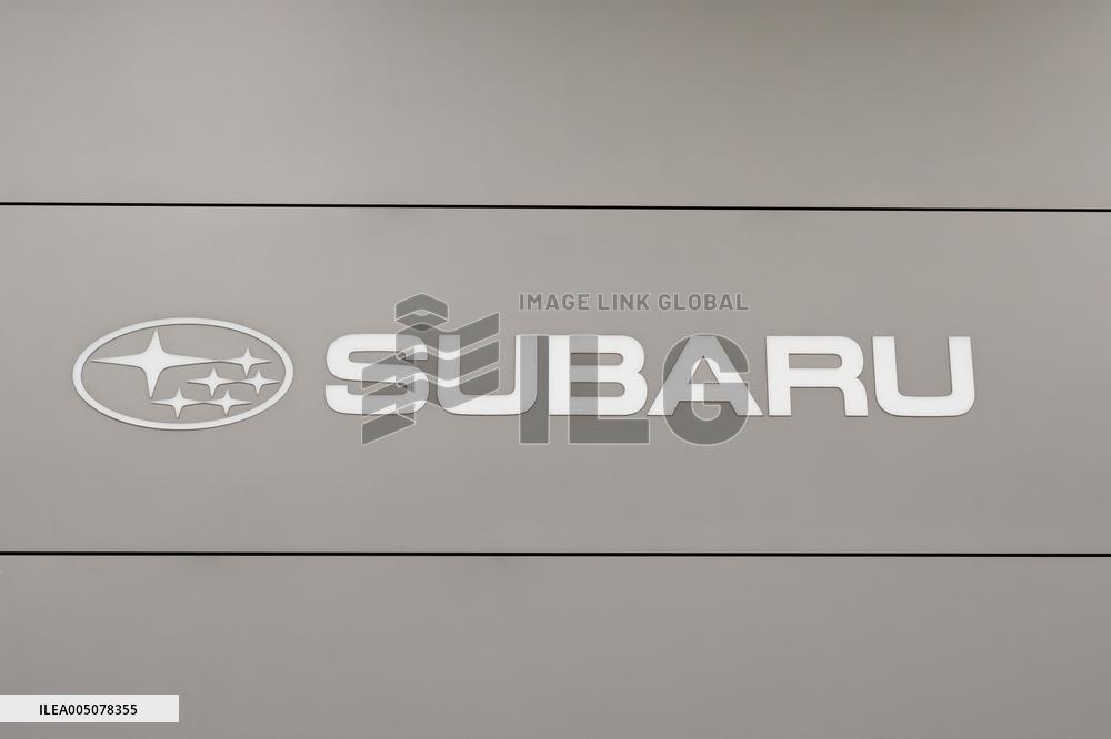 SUBARU logo and signboard