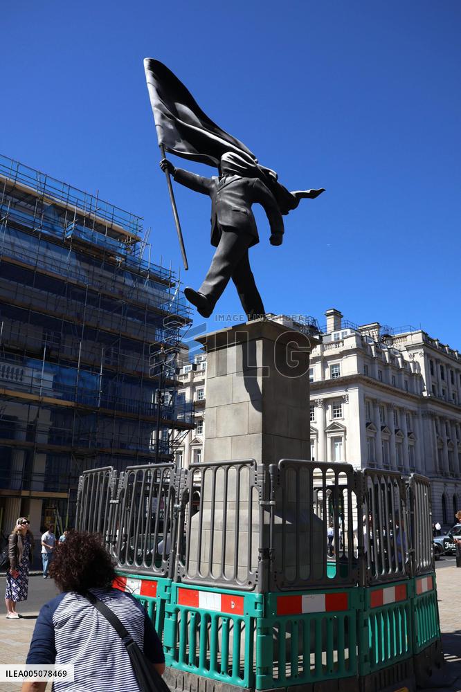 Banksy statue in London