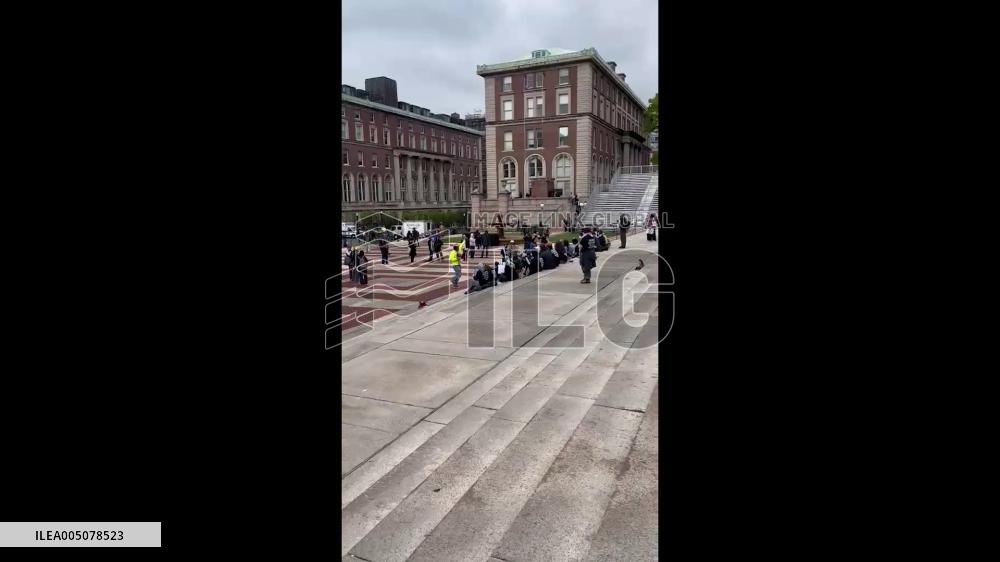US: Pro-Palestinian Protest at Columbia University on Anniversary of Hind’s Hall