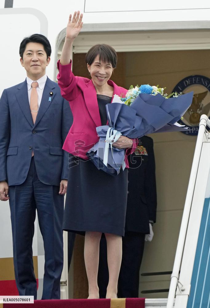 Japan PM Takaichi leaves Hanoi