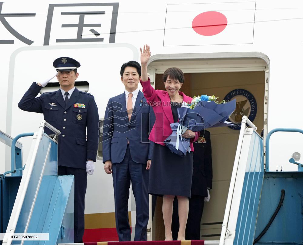 Japan PM Takaichi leaves Hanoi