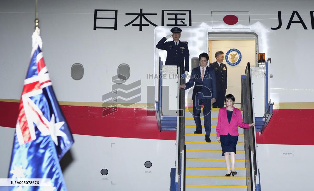 Japan PM Takaichi arrives in Canberra