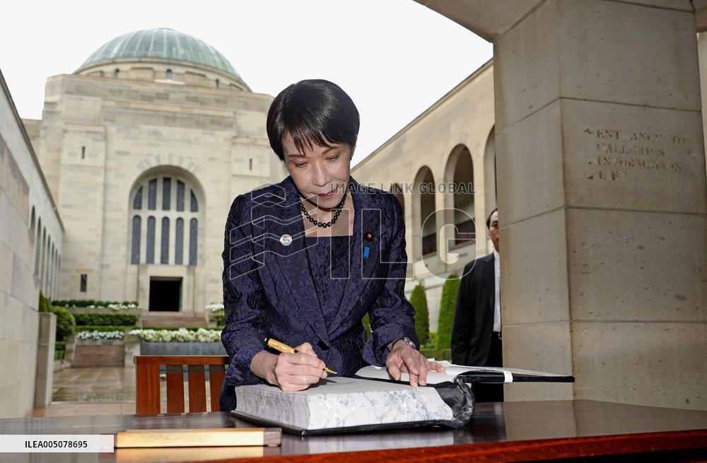 Japan PM Takaichi in Canberra