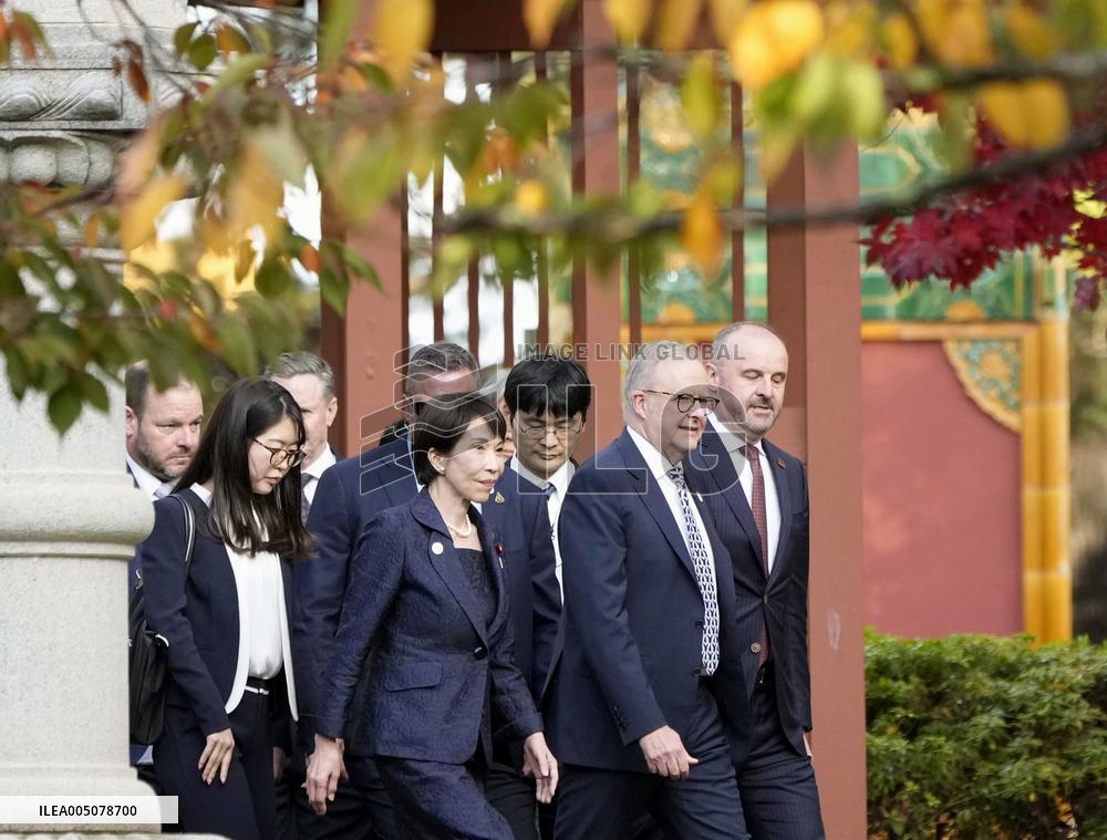 Japan PM Takaichi in Canberra