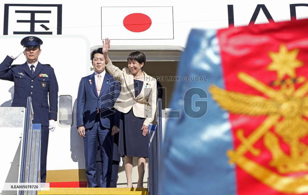 Japan PM Takaichi leaves Canberra