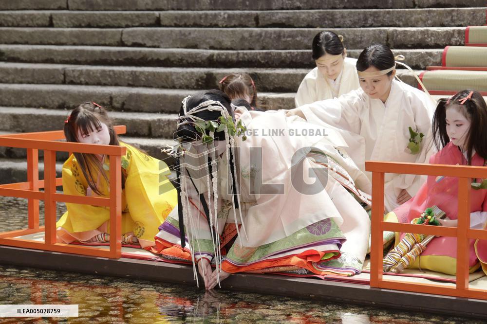 Ritual for Aoi festival in Kyoto