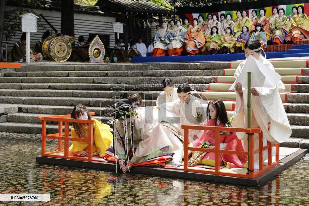 Ritual for Aoi festival in Kyoto