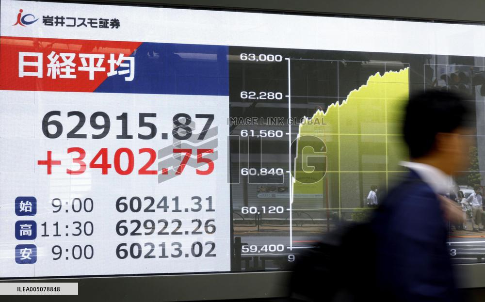 Nikkei hits record intraday high